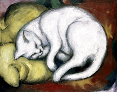 Gato en cojín amarillo (1911)